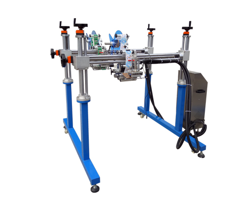 龍門架式雙標(biāo)頭流水線貼標(biāo)機